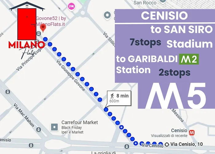 Apartament Milanoflats - Cenisio - M5 - Fiera Mico *